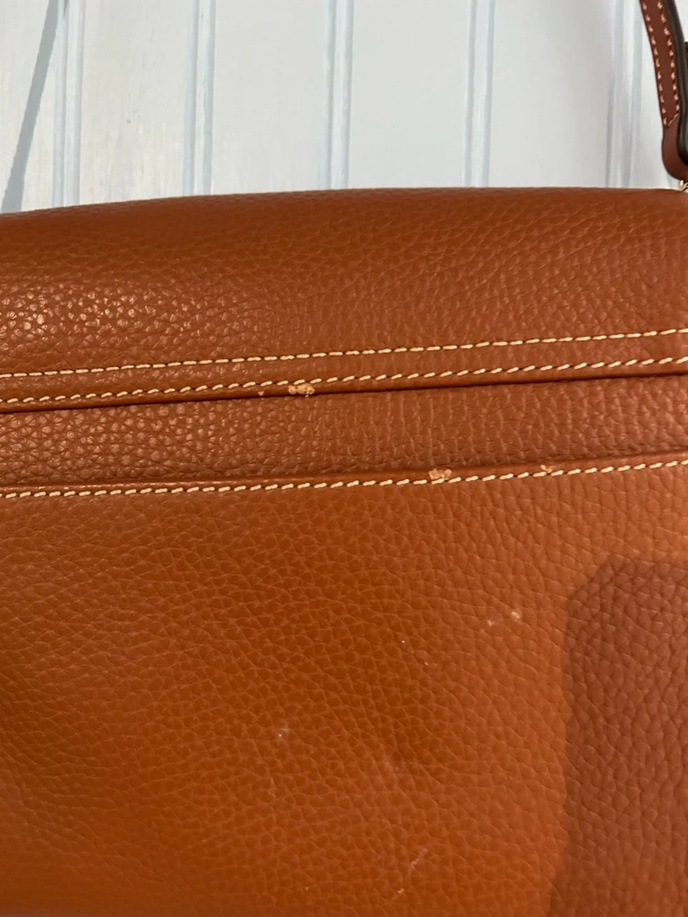 Dooney & Bourke Chestnut Pebble Leather Crossbody - Picture 2 of 9